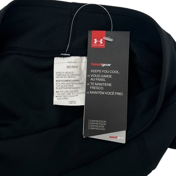 NWT Under Armour Black Compression Athletic Shorts Size Medium Women's - Picture 2 of 4